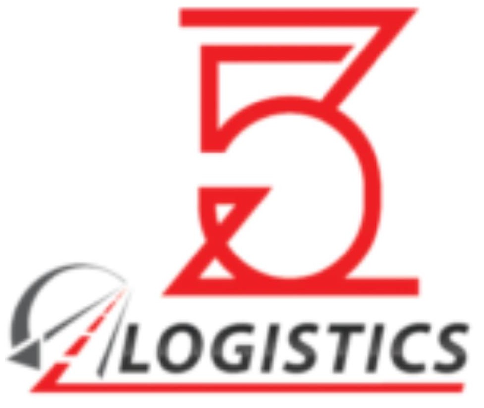 Z5 Logistics logo placeholder with text Z5 Logistics on light pink background
